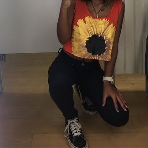 Sunflower Flowy Crop Top🌻